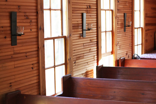 Inside the chapel at Ramsey Creek